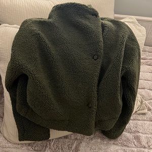 Free People Oversized Side Button Fleece